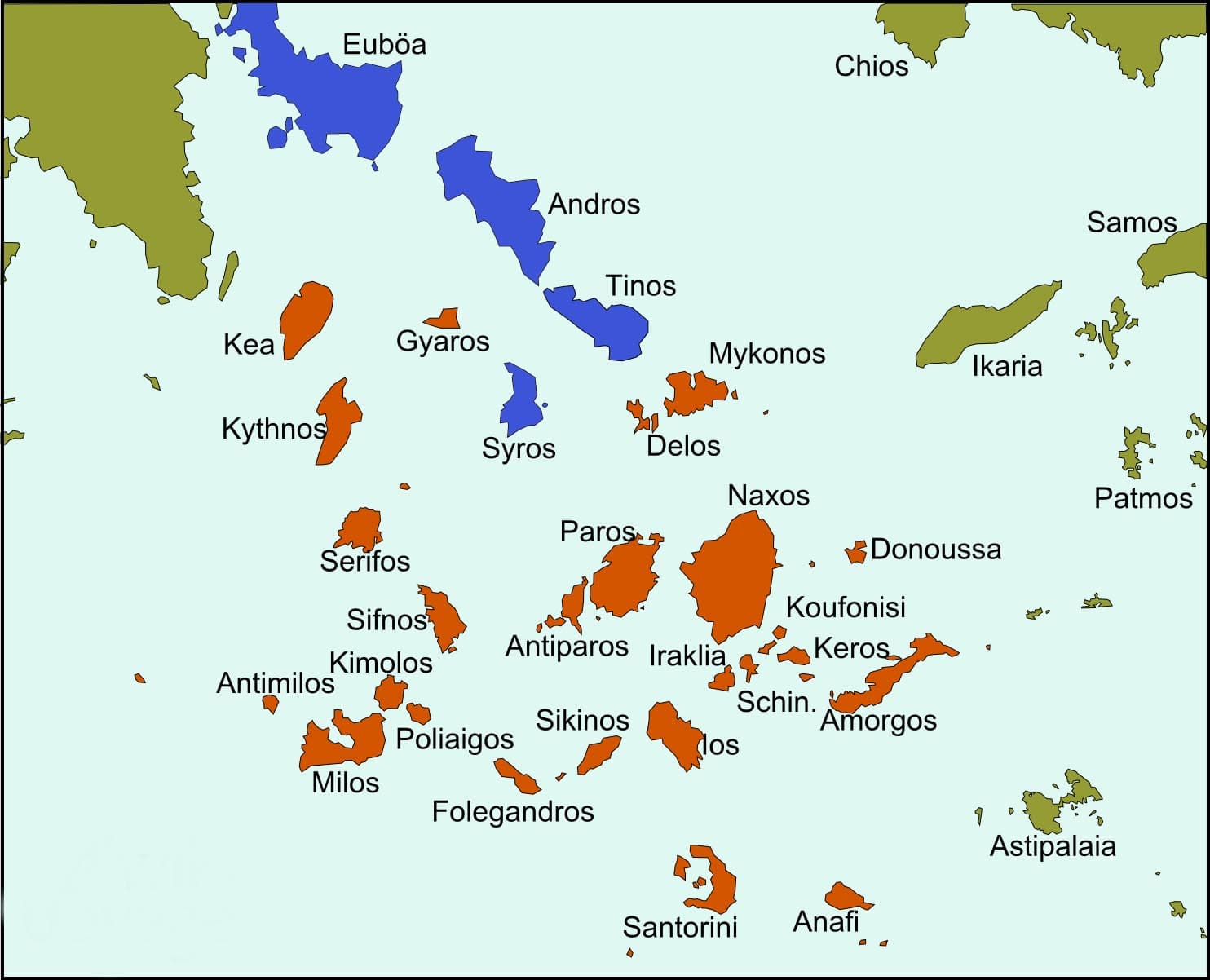 Cyclades Andros Tinos Syros